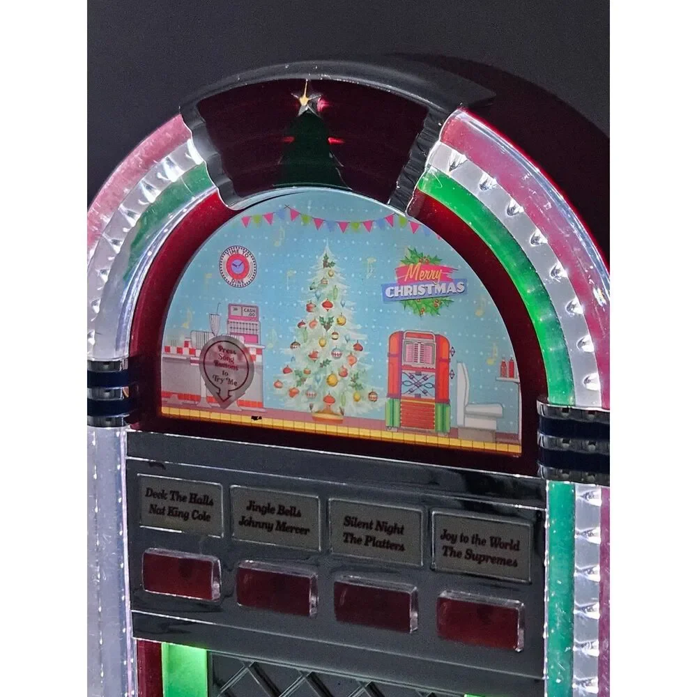 Mr. Christmas Holiday Jukebox Musical LED Lighted Decor Retro Diner